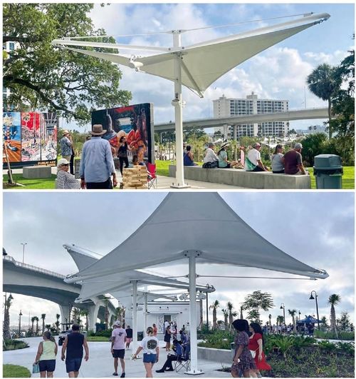Latest company case about Employing the premium-quality Strong architectural-grade shade structure tensioned membrane of carpark, we installed approx 15,000 square metres of shade,enough to cover 850 parking spaces in the Premium     Carpark and Undercover long term carpark.