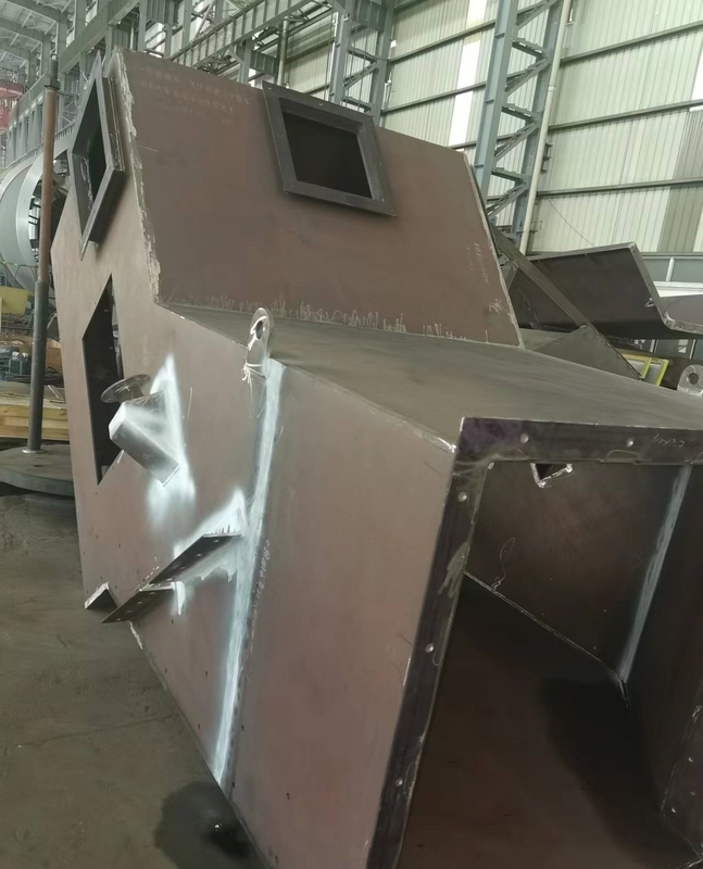 OEM Steel welding fabrication feeding chute equipment on metal processing industry