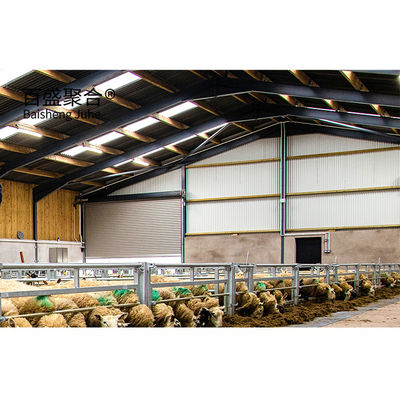 Customized Prefabricated Steel Structure Goat Farming Shed House with Sliding Door