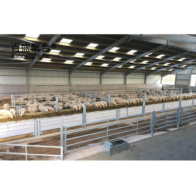 Customized Prefabricated Steel Structure Goat Farming Shed House with Sliding Door