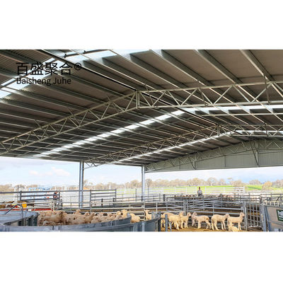 Sliding Door and Roller Door Design Q345 Metal Frame Goat/Sheep House for Cow/Cattle Farm