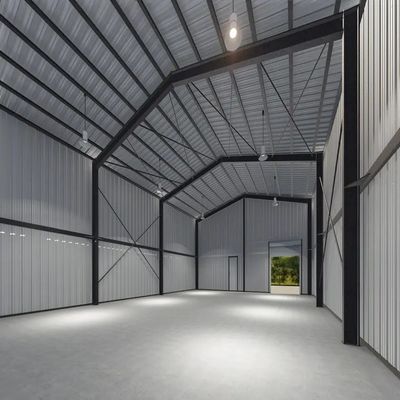 Prefab Warehouse Steel Structure with Light Steel Frame and Water-proof Performance