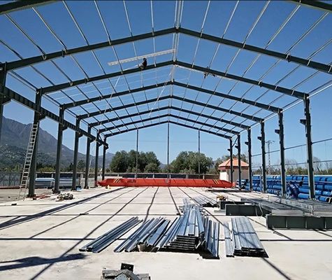 Corrugated Steel Roofing Prefabricated Sandwich Panel Warehouse for Q235B Q355B Grade