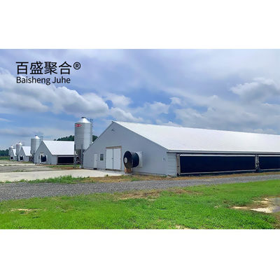 Sliding Door Roller Door Steel Chicken House for 10000 Chickens in Custom Colors