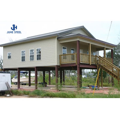 Prefab Villa with Ceramic Tiles Floor Modern Design Hotel Light Weight Steel Structure