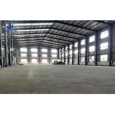 Q235 Q355B Grade Steel Garage Metal Frame Warehouse with C.Z Shape Steel Channel Purlin