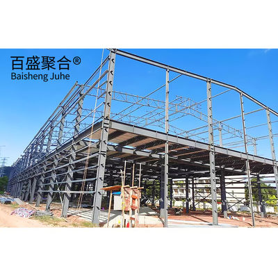 Q235Q345 Low Carbon Steel Two Story Steel Structure Gymnasium with CAD Drawing Design