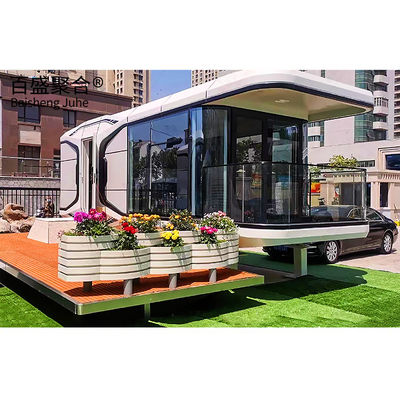 Steel Sentry Box Prefabricated Container House 2 Story Villa Light Weight Steel Villa
