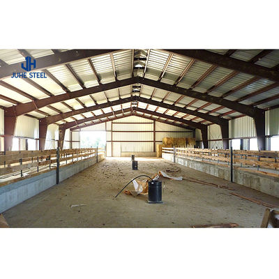 Heavy-Duty Livestock Shed Design Prefab Steel Cow Horse Stable for Workshop Efficiency