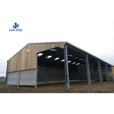 Prefab Steel Structure Cow Farm Shed Dairy Horse Barn Shed with Solid H-shape Steel Beam