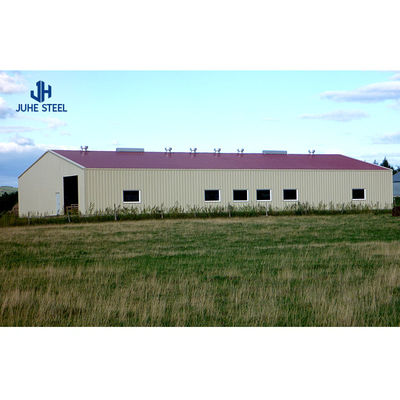 Prefab Steel Structure Cow Farm Shed Dairy Horse Barn Shed with Solid H-shape Steel Beam
