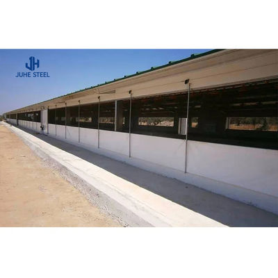 Prefabricated Cow/Cattle/Goat/Sheep Shed House with Main frame Solid H-shape Steel Beam