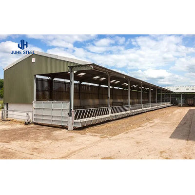 Prefabricated Cow/Cattle/Goat/Sheep Shed House with Main frame Solid H-shape Steel Beam