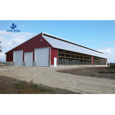 Prefabricated Cow/Cattle/Goat/Sheep Shed House with Main frame Solid H-shape Steel Beam