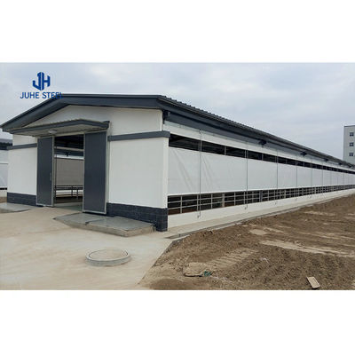 Prefabricated Cow/Cattle/Goat/Sheep Shed House with Main frame Solid H-shape Steel Beam