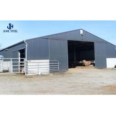 Sliding Door Goat Sheep Steel Structure Farmhouse for Wind Load 200 Km/h and Livestock