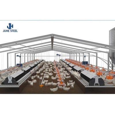 Long-span Grid Structure Prefab Modern Greenhouse Shed for Broiler Chicken Farming