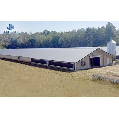 Long-span Grid Structure Prefab Modern Greenhouse Shed for Broiler Chicken Farming