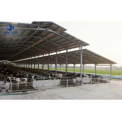 Light Steel Frame Prefabricated Dairy Cow Farm Shed with Sandwich Panel and PVC Window