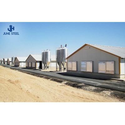 Light Steel Frame Prefabricated Dairy Cow Farm Shed with Sandwich Panel and PVC Window