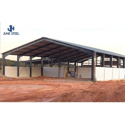 Painted Prefabricated Light Steel Frame Structure Warehouse Farm Shed for Self Storage