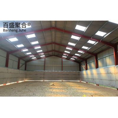 Hot Galvanizing Steel Pig House And Livestock / Cow / Sheep Sheds Steel Poultry Shed Construction Frames