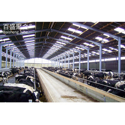 Hot Galvanizing Steel Pig House And Livestock / Cow / Sheep Sheds Steel Poultry Shed Construction Frames