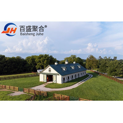 Q235/Q345 Low Carbon Steel Poultry Farm Building For Cow Goat Horse Arena Cattle Sheep