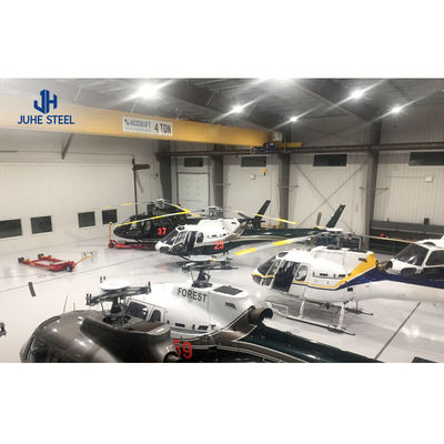 Wind Resistant Buildings Solid H-shape Steel Beam Main Frame for Personal Jet Hangar