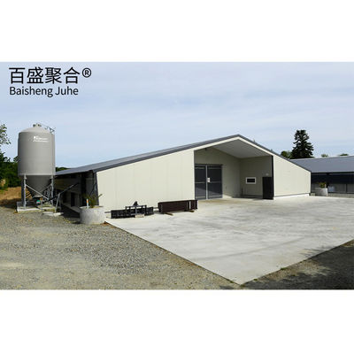 Long Span Grid Structure Q235/Q345 Low Carbon Steel Prefab Steel Structure Cow Shed