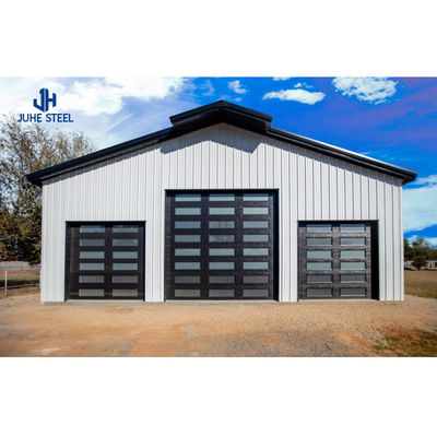 Q235B/Q345B Low Carbon Steel Metal Garage Shed Building with Prefabricated Structure