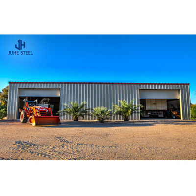 Q235B/Q345B Low Carbon Steel Metal Garage Shed Building with Prefabricated Structure