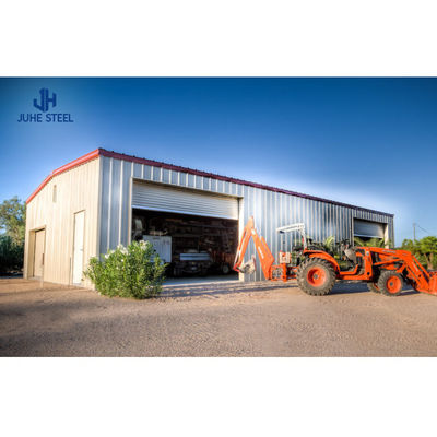Prefabricated House Featuring Solid H-shape Steel Beam for Steel Structure Car Garage