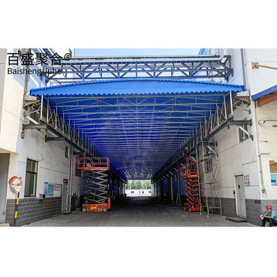 Warehouse Storage Made Easy Large Manual Telescopic Sliding Shed with Flexible Design