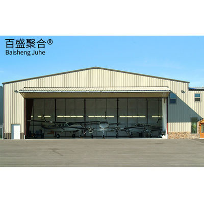 Painted Steel Structure Aircraft Hangar Roof with Solid H-shape Steel Beam Main Frame