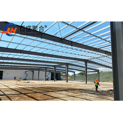 Industrial Warehouse Prefabricated Workshop with Solid H-Shape Steel Beam Main Frame