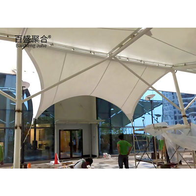 Sun Shade Tensile Membrane Architecture  400/350N/5CM Tear Strength
