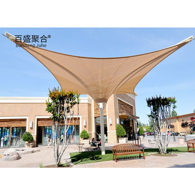 Sun Shade Tensile Membrane Architecture  400/350N/5CM Tear Strength