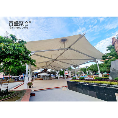 GB Q235 Carbon Structure Steel Frame PVC Fabric Tarpaulin Membrane Shade Structures