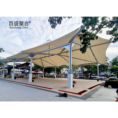 GB Q235 Carbon Structure Steel Frame PVC Fabric Tarpaulin Membrane Shade Structures