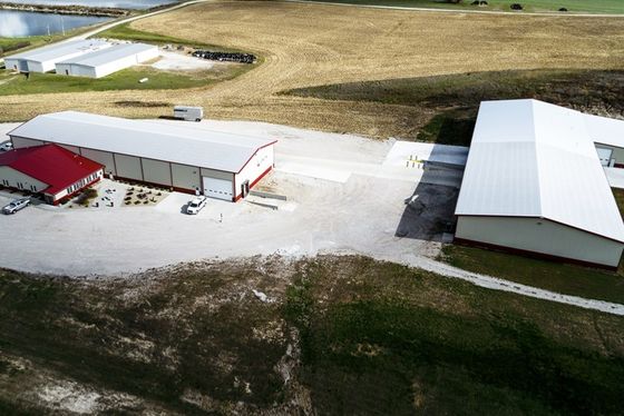 Solid H-shape Steel Beam Prefabricated Metal Warehouse Hangar for Garden Shed/Tool House