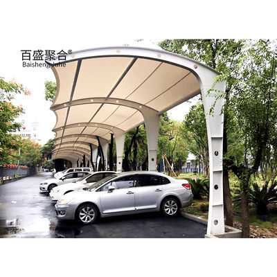 Affordable Steel Membrane Structure Parking Shed with Metal Frame and Heat Treated Wood