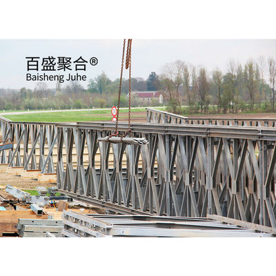 Steel Truss Frame Bridge Modular Prefab Portable HD200 With Total Length Of 15m-60m