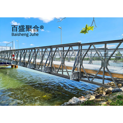 Steel Truss Frame Bridge Modular Prefab Portable HD200 With Total Length Of 15m-60m