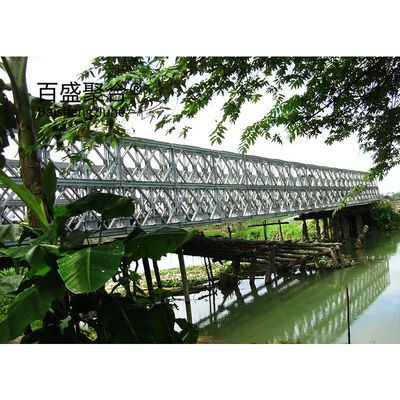 Steel Truss Frame Bridge Modular Prefab Portable HD200 With Total Length Of 15m-60m