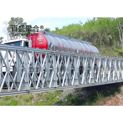 Galvanized Panel Steel Structure Bridge Q355 / Grade 350 / ASTM A992 Portable Steel Bridges