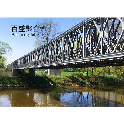 Galvanized Panel Steel Structure Bridge Q355 / Grade 350 / ASTM A992 Portable Steel Bridges
