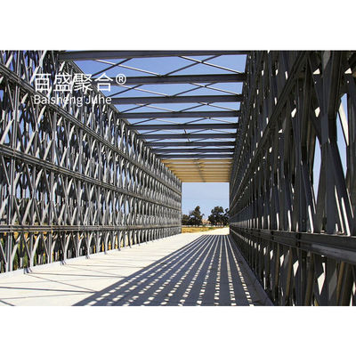 Galvanized Panel Steel Structure Bridge Q355 / Grade 350 / ASTM A992 Portable Steel Bridges