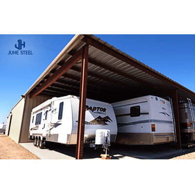 Q235 Q235B Q345 Grade Heat Insulated Metal Roof Carports With Folding Design And Welding Service