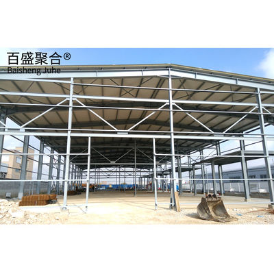 Galvanized Solar Mounting Warehouse Drawings for Modular Light Steel Structure Building